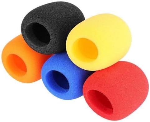 5'li Standart 5 Renk El Mikrofon Süngeri (Sarı-Turuncu-Kırmızı-Mavi-Siyah)