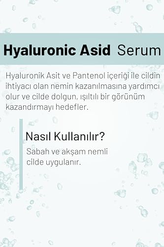 Yoğun Nemlendirici Bakım Serumu (Hyaluronic Acid 2% B5) Tüm Cilt Tipleri İçin HYALURONIC ASID SERUM