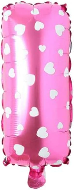 I Harfi 16 İnç Pembe Kalpli Renk Folyo Balon 36 CM (Pembe)