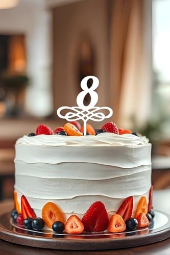 8. Yaş Doğum Günü Pastası Süsleme, Pasta Süsü, Yeniden Kullanılabilir, OCT28