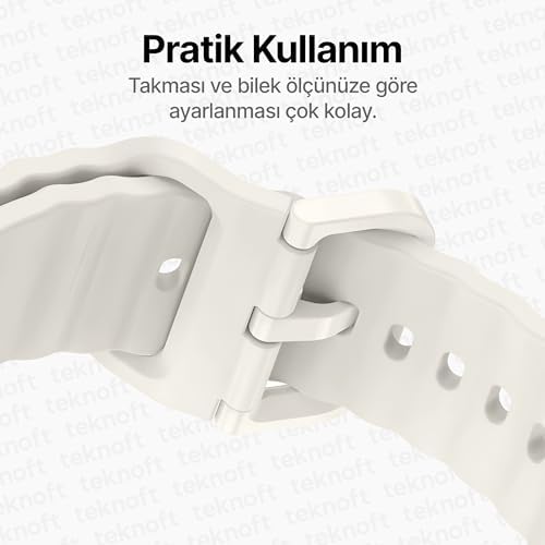 Galaxy 7/6/5/4/FE Serisi (40mm/44mm), 6/4 (47mm/43mm/42mm) ve 5 Pro (45mm) için Yumuşak ve Konforlu Wave 20mm Silikon Kordon