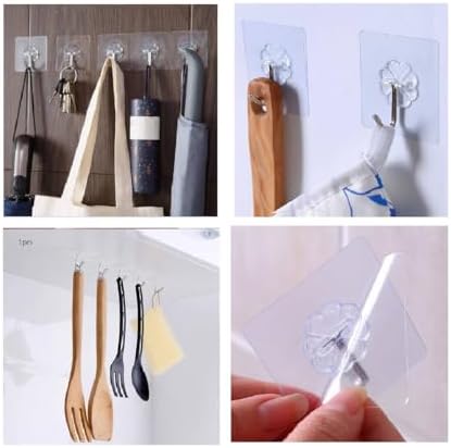 yapışkanlı şeffaf askı 5 adet (Kancalı Askı)