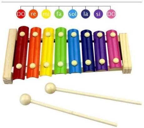 Eğitici Ahşap Selefon 8 Nota 8 Ton 8 Tuşlu Ahşap Selefon - Oyuncak Ahşap Selefon Oyun