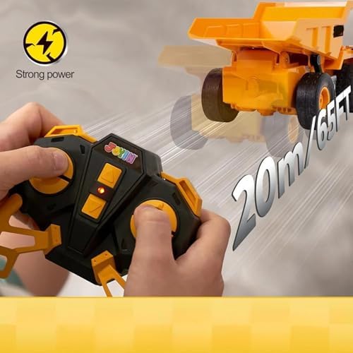 Uzaktan Kumandalı 40 MHz Tam Fonksiyonlu Rc İş Araçları Led Işıklı Kepçeleri, Damperi ve Vinç Hareketlidir (Kule Vinç-Kepçe-Bulldozer-Kamyon) (Kamyon)