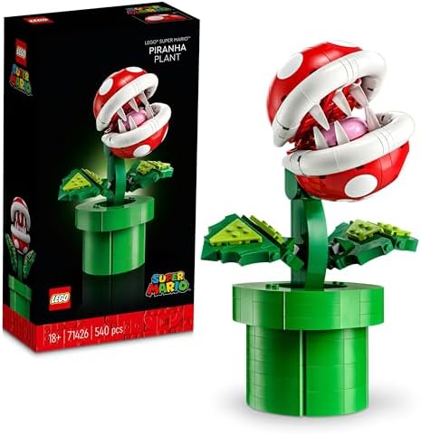 Super Mario™ Piranha Plant 71426- Yetişkinler İçin Koleksiyonluk Yapım Seti (540 Parça)