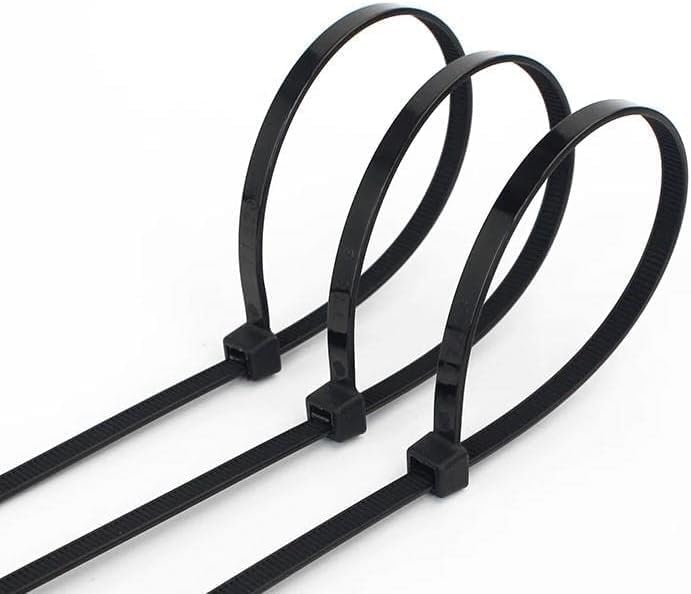 100 Adet Kablo Bağı Seti, Amerikan Kelepçesi, Cırt Elektrik Kablo Bağı, Dayanıklı ve Çok Yönlü Kullanım için İdeal, Organizasyon ve Düzenleme (Siyah, 3.6x370mm)