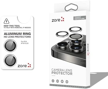 ZORE İle Uyumlu 16 16 Plus CL-12 Premium Safir Parmak İzi Bırakmayan Anti-Reflective Kamera Lens Koruyucu Gümüş