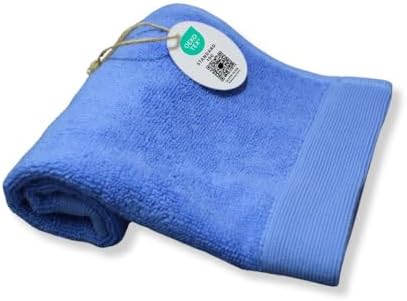 %100 Lüks Türk Pamuğu Banyo Havlusu - Banyonuz için Yumuşak, Emici ve Peluş Tekstil | Elegance El Havlusu | Üstün Kalite Havlu (Mavi, 33x33 cm)