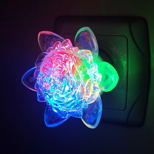 Çiçek Şekilli Gece Lambası, Anahtarlı LED Duvar Lambası, Dekoratif Aydınlatma