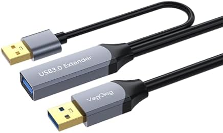 USB 3.0 Uzatma Kablosu Sinyal Güçlendirici Extender Destekli USB-A Uzatıcı Kablo 20 Metre