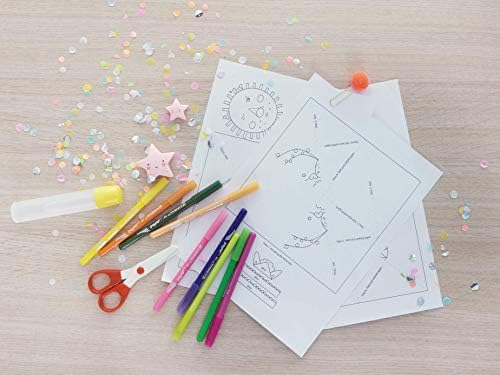 15 FUNTASTICS çocuklar için ince uçlu keçeli kalem 12'li set - 1 mm yuvarlak uç