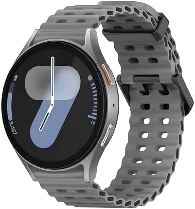 Galaxy 7/6/5/4/FE Serisi (40mm/44mm), 6/4 (47mm/43mm/42mm) ve 5 Pro (45mm) için Konforlu Ocean Loop 20mm Silikon Kordon