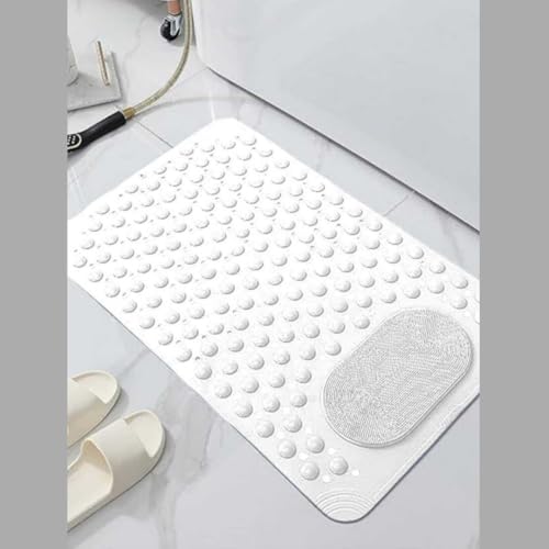 Vantuzlu Banyo ve Duş Kaydırmazı Duşa Kabin Küvet İçi Vantuzlu Banyo Paspası (35x69 cm) (Gri)