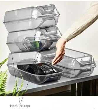 Life 5 Adet Füme Erkek Kadın Ayakkabı Kutusu MIT1020