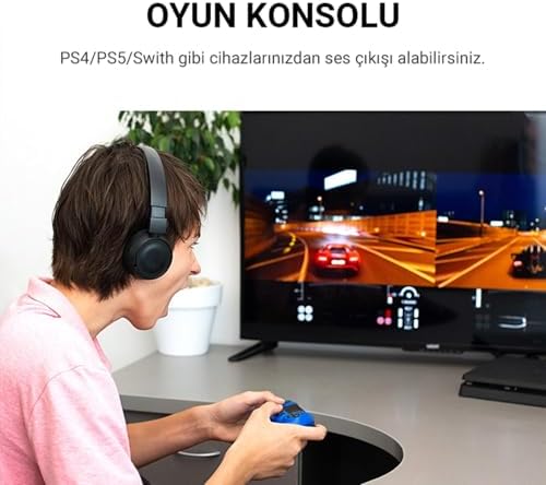 USB Ses Kartı 3.5mm Kulaklık ve Mikrofon Girişli Siyah