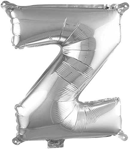 Z Harfi 16 İnç Gümüş Renk Folyo Balon 36 CM (Gümüş)