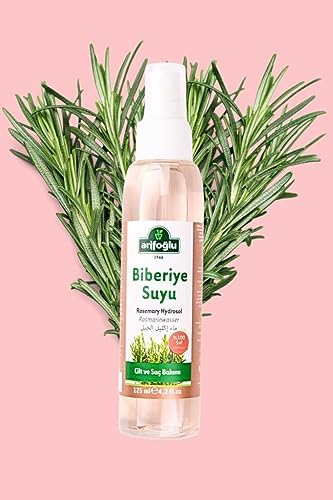 Biberiye Suyu 125ml%100 Saf - Saç Güçlendirici ve Saç Çıkarıcı Sprey, Doğal Bakım Suyu | Arifoglu Rosemary Water 125ml - Hair Strengthening and Growth Spray, Natural Care Essence