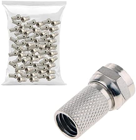 Usin 100 ADET TV Uydu Anten Kablosu Ucu RG6/U4 18MM Standart F Konnektör Konektör