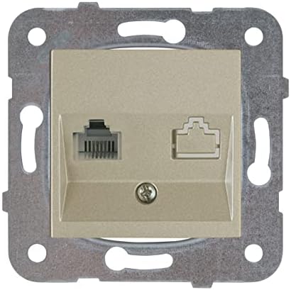 Bronz Tekli Nümeris Cat3 Mekanizma+Düğme Kapak