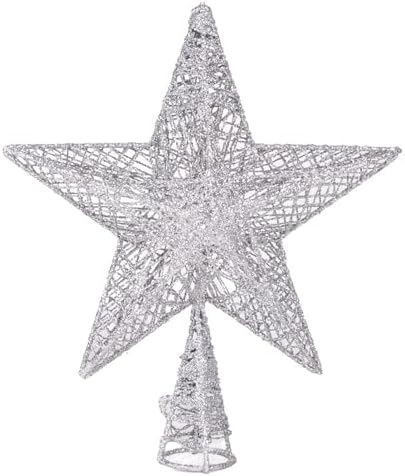 Yılbaşı Süsü Çam Ağacı Tepe Süsü Simli Lame 21x23 Cm.