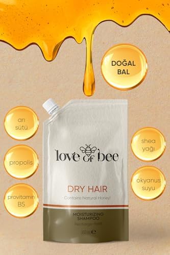 1878 Love of Bee Kuru Saçlar için Doğal Bal İçeren Yoğun Nemlendirici Premium Şampuan - Refill 360 ml