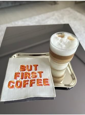 But First Coffee Desenli Kokteyl Peçete