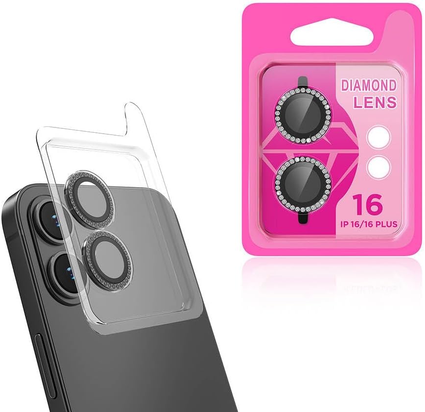 ZORE İle Uyumlu 16 16 Plus CL-06 Kamera Lens Koruyucu Siyah