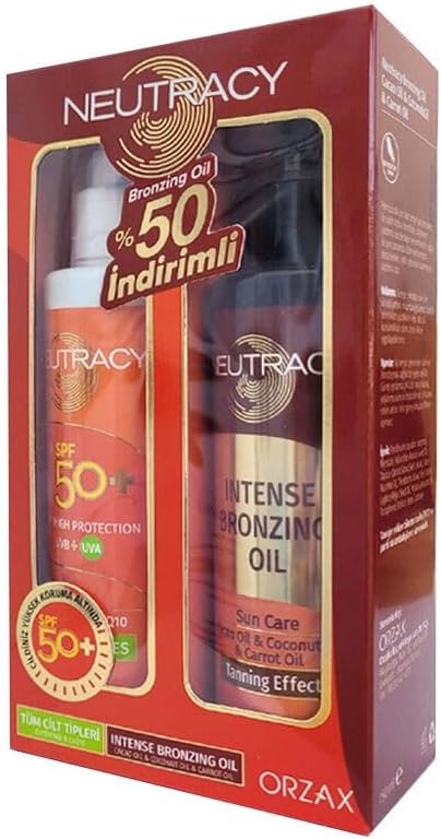 NEUTRACY 50 SPF TÜM CİLTLER & BRONZING OIL 150 ML%50 İNDİRİMLİ KOFRE
