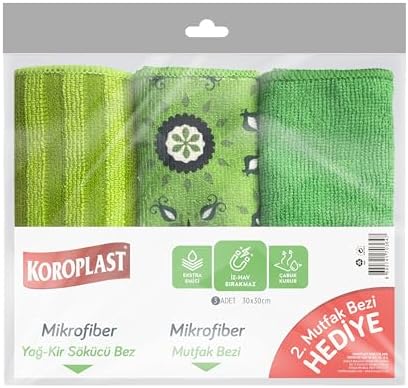 Çok Amaçlı Mikrofiber Mutfak Bezi 3'lü Ekonomik İz Bırakmaz, Ekstra Emici, Hızlı Kuruyan Mikrofiber Temizlik Bezi, Mutfak, Ofis, Kafe, Otel