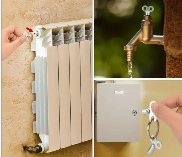 4 Adet Petek Kalorifer Radyatör Hava Alma Su Boşaltma Anahtarı Aparatı Vana Açıcı