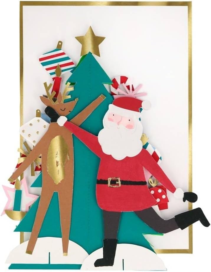 - Festive Honeycomb Tree Card - Yeni Yıl Ağacı Tebrik Kartı