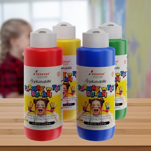 Ana Renkler Parmak Boyası 4'lü Set 4x120ml