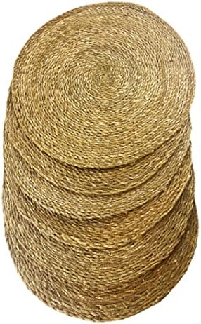 6 Adet Hasır Amerikan Servisi Supla (Yuvarlak İpli), 6'lı İpli Hasır Supla, Hasır Amerikan Servisi, 6'lı Bambu Amerikan Servis, Sofra Sunum Servisi