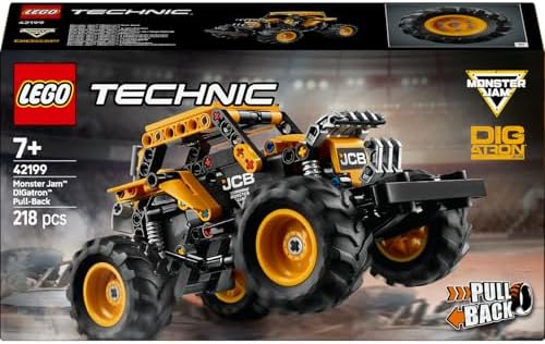 Jam DIGatron Çek–Bırak Oyuncak Kamyon – Yaratıcı Oyunları Seven 7 Yaş ve Üzeri Erkek ve Kız Çocukları için Araç Yapım Seti, Hediye Fikri 42199 (218 Parça)