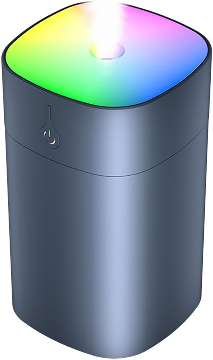 400 ml Ultrasonik Hava Nemlendirici Ortam Nemlendirici Işıklı Hava Nemlendirici Buharlı Nemlendirici Buhar Makinesi ve Aroma Difüzörü H2O Nemlendirici Oda Nemlendirici Hava Temizleyici (Siyah)