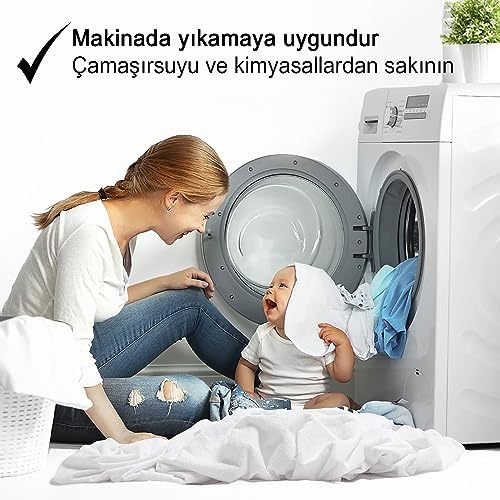 Vionel %100 Pamuklu, Sıvı Geçirmez Bebek Alezi,Bebek Alez Yatak Koruyucu, Çocuk Yatak Koruyucu Alezi, Beşik Yatak Alezi, Beşik Yatak Koruyucu (70 x 110)