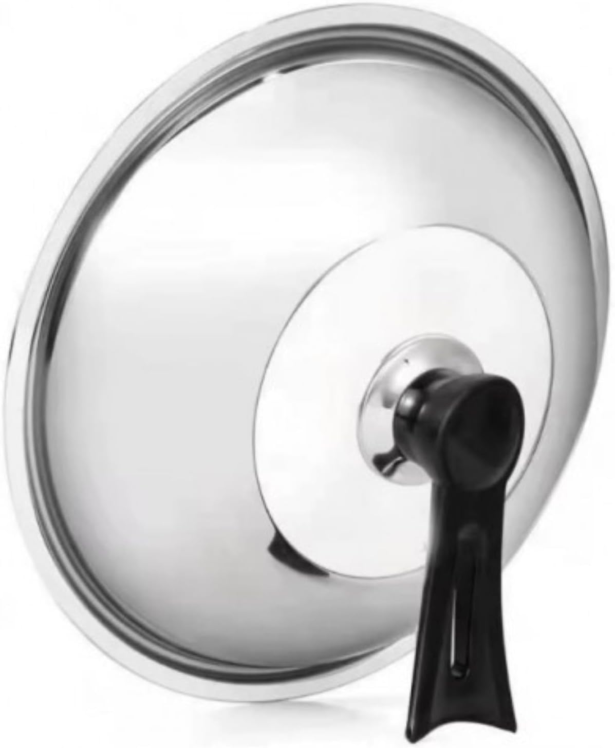 Dikey Tasarım Tencere Kapağı Kolu, Siyah Metal, Dayanıklı ve Ergonomik Tasarım, Kolay Montaj, Dayanıklı ve Şık Görünüm, Tüm Tencere Kapaklarıyla Uyumlu