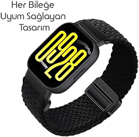 Örgü Loop Kumaş Kordon ile Uyumlu 5 / 5 Lite/ 2/2Pro/S3/S1/S1Pro/S1 İçin Manyetik Tokalı Terlemeye Karşı Elastik Kumaş Kayış