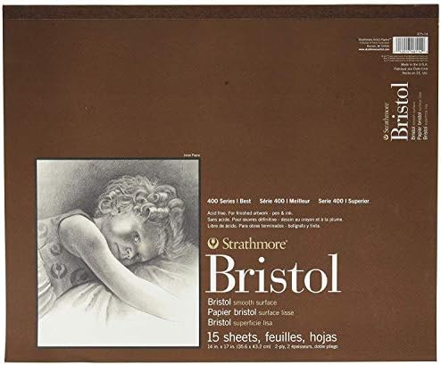 (475-14 STR-475-14 Bristol tabak pedi, 15 yaprak, 35,6 x 43,2 cm, beyaz, 14"x17"