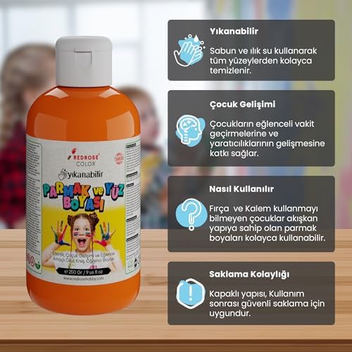 Turuncu Parmak Boyası 250gr