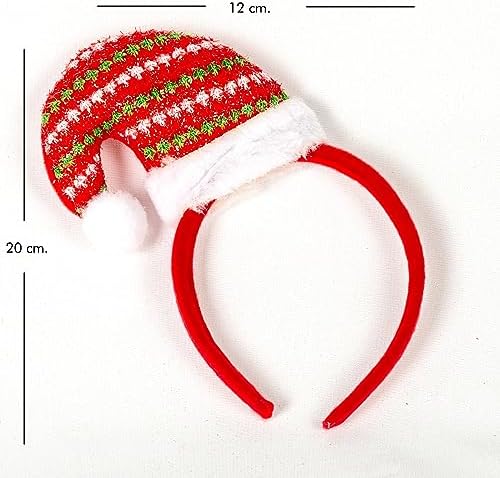 Yılbaşı Süsü Taç Yılbaşı Şapka Figürlü Kırmızı 12x20 Cm.