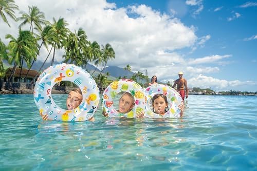 59230 Sevimli Desenli Simit 51 cm, su sporları, plaj malzemesi, şişme ürün, yüzme aksesuarı, kamp, dalış, güvenlik