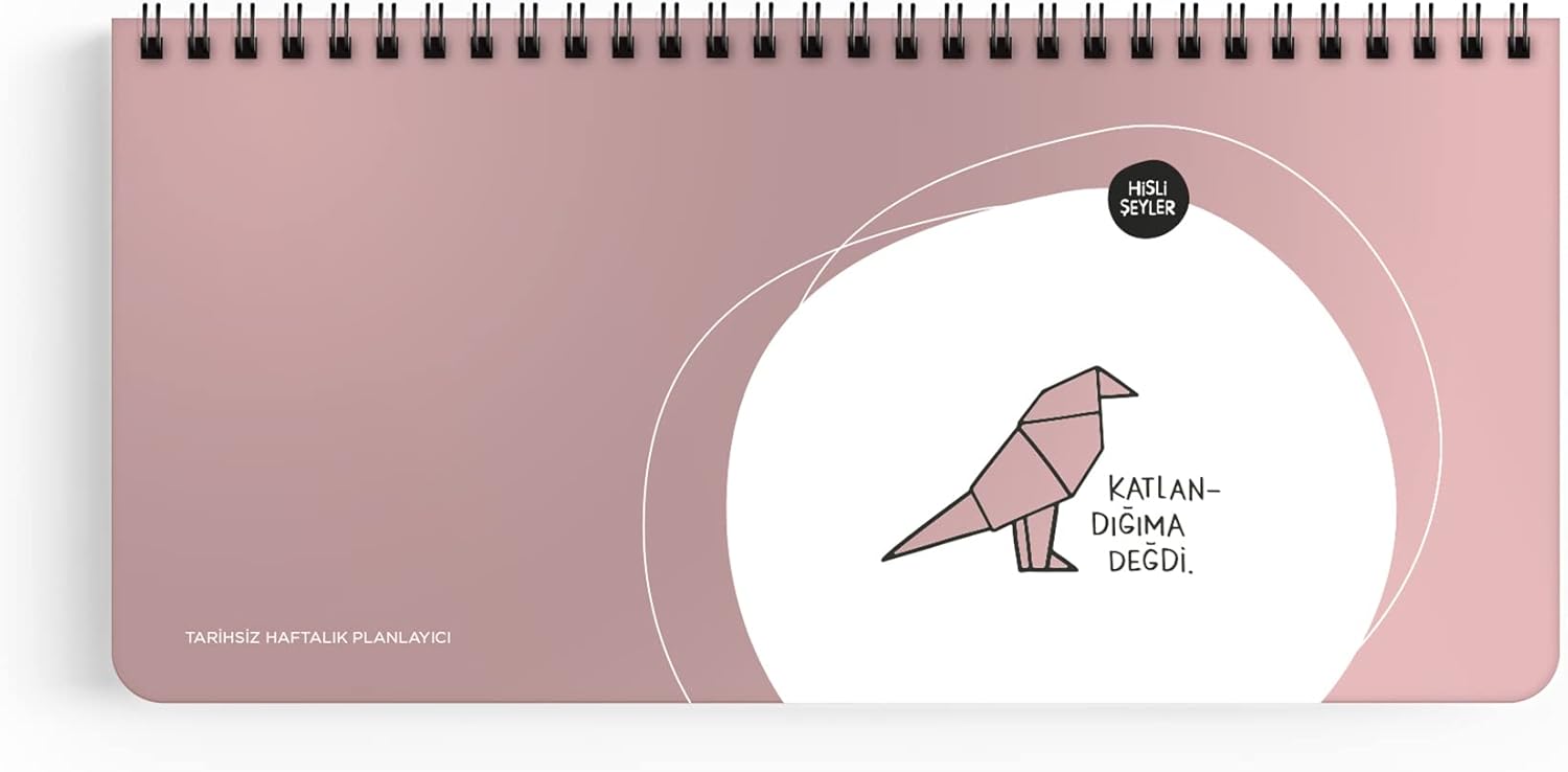 13x27 Spiralli,Stickerlı Haftalık - Katlandığıma Değdi, Lila