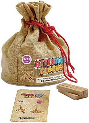 Zet Zeka ATTENTION BLOCKS 120 Parça Doğal Ahşap Denge Oyunu 3+ Yaş 1+ Oyuncu