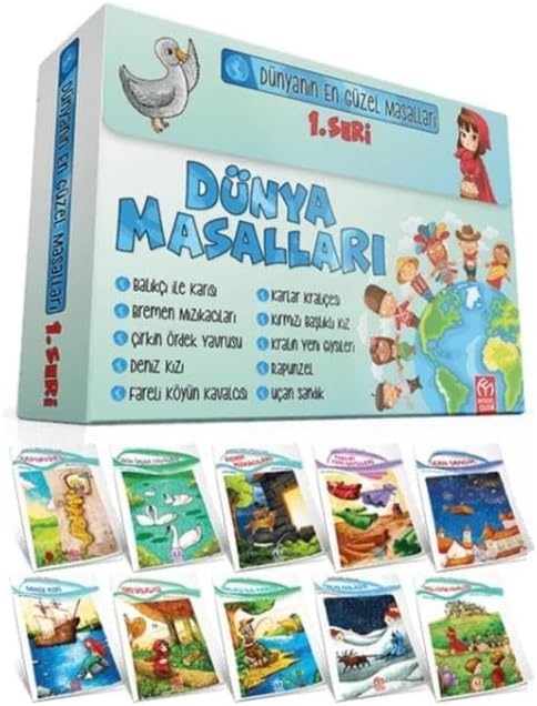 1. Sınıflar İçin Dünya Masalları Serisi 1 (10 Kitap)