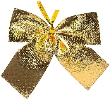 Yılbaşı Süsü Askılı Fiyonk 6'lı Paket Dore 9x8 Cm.