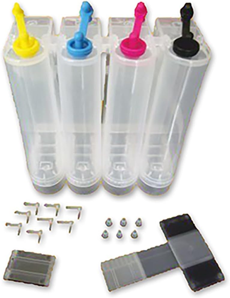 Bitmeyen Kartuş Uyumlu Sistemi, 4 Renk Yazıcılar Için Uyumlu Şeffaf Tanki (Boş)