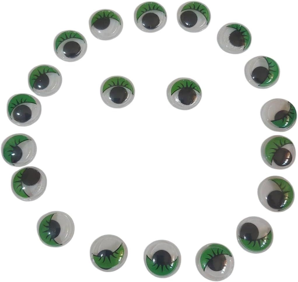 El Sanatları Yapışkan Hareketli Gözler (Yeşil)
