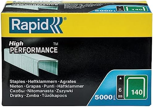 Zımba teli Tip 140, 6 mm zımba, 5000 adet büyük paket, ahşap ve folyolar için yassı tel kıskaçlar