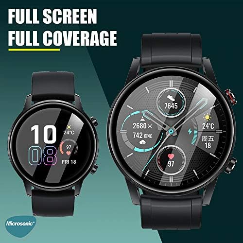 GT5 Pro 46mm Tam Kaplayan Temperli Cam Full Ekran Koruyucu Siyah